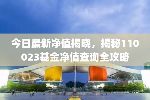 今日最新净值揭晓，揭秘110023基金净值查询全攻略