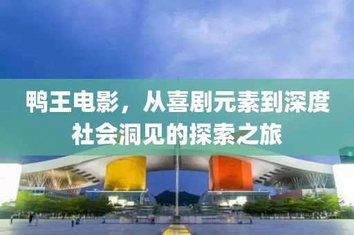 鸭王电影，从喜剧元素到深度社会洞见的探索之旅