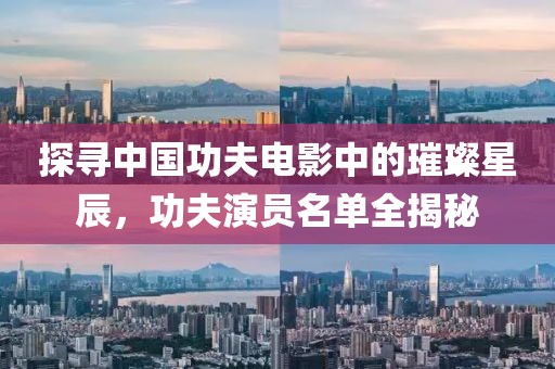 探寻中国功夫电影中的璀璨星辰，功夫演员名单全揭秘