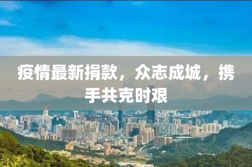 疫情最新捐款，众志成城，携手共克时艰