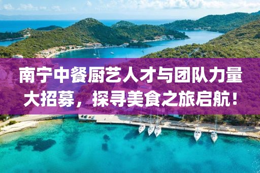 南宁中餐厨艺人才与团队力量大招募，探寻美食之旅启航！