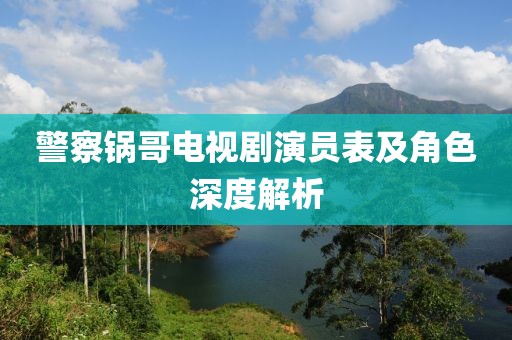 警察锅哥电视剧演员表及角色深度解析