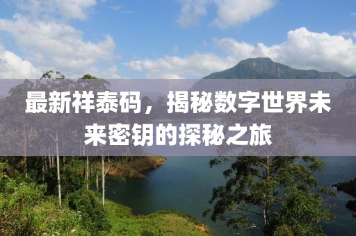 最新祥泰码，揭秘数字世界未来密钥的探秘之旅