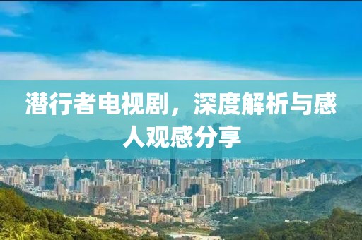 潜行者电视剧，深度解析与感人观感分享