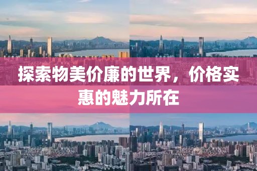 探索物美价廉的世界，价格实惠的魅力所在