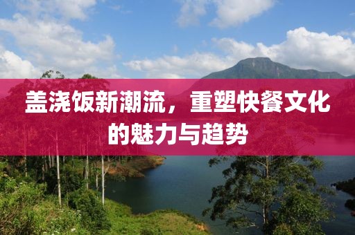 盖浇饭新潮流，重塑快餐文化的魅力与趋势