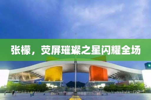 张檬，荧屏璀璨之星闪耀全场