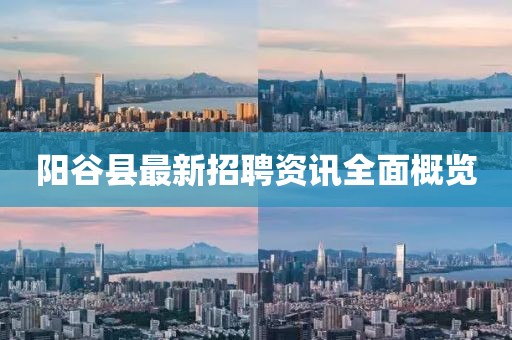 阳谷县最新招聘资讯全面概览