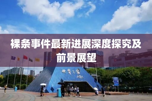 裸条事件最新进展深度探究及前景展望