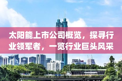 太阳能上市公司概览，探寻行业领军者，一览行业巨头风采