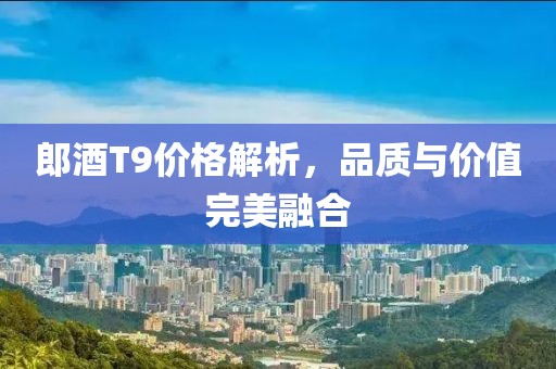 郎酒T9价格解析，品质与价值完美融合