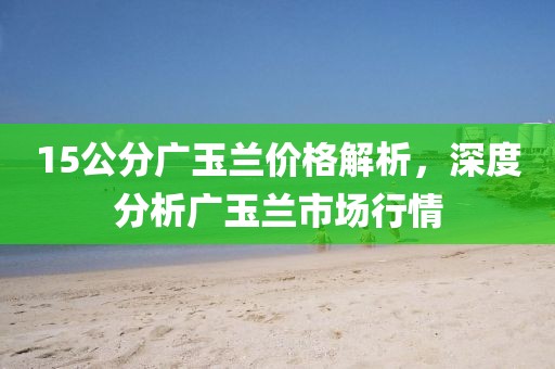 15公分广玉兰价格解析，深度分析广玉兰市场行情