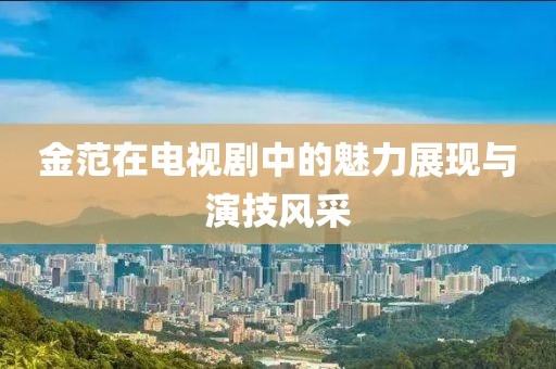 金范在电视剧中的魅力展现与演技风采