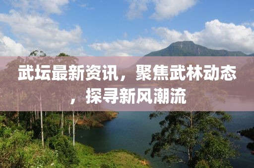 武坛最新资讯，聚焦武林动态，探寻新风潮流
