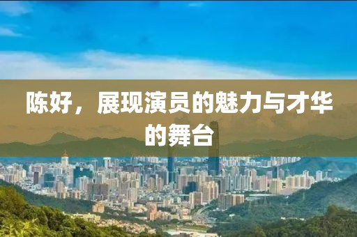 陈好，展现演员的魅力与才华的舞台