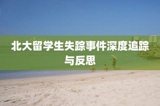 北大留学生失踪事件深度追踪与反思