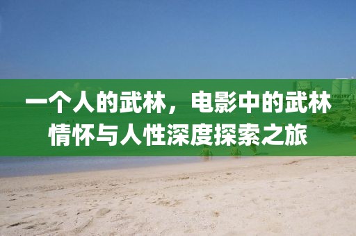 一个人的武林，电影中的武林情怀与人性深度探索之旅