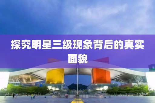 探究明星三级现象背后的真实面貌
