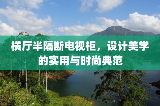 横厅半隔断电视柜，设计美学的实用与时尚典范