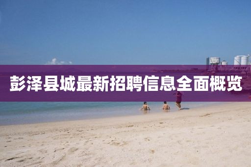 彭泽县城最新招聘信息全面概览