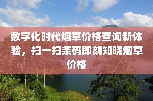 数字化时代烟草价格查询新体验，扫一扫条码即刻知晓烟草价格