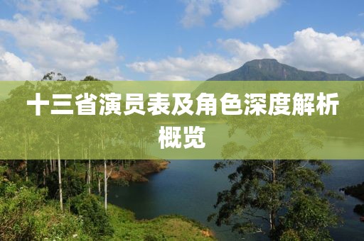 十三省演员表及角色深度解析概览