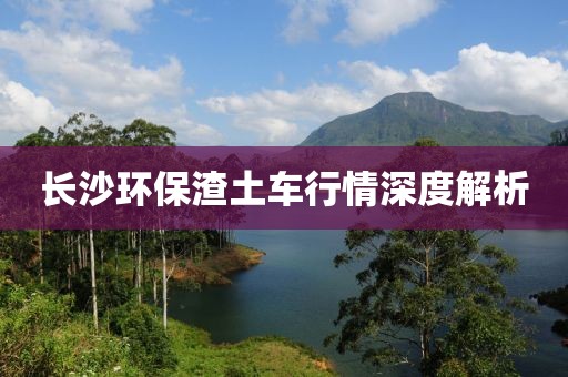 长沙环保渣土车行情深度解析