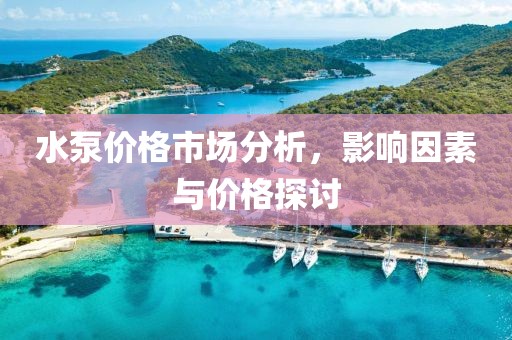水泵价格市场分析，影响因素与价格探讨