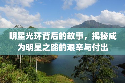 明星光环背后的故事，揭秘成为明星之路的艰辛与付出