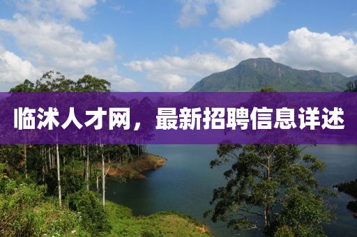 临沭人才网，最新招聘信息详述