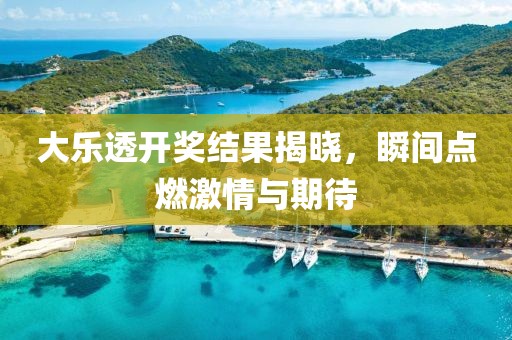 大乐透开奖结果揭晓，瞬间点燃激情与期待