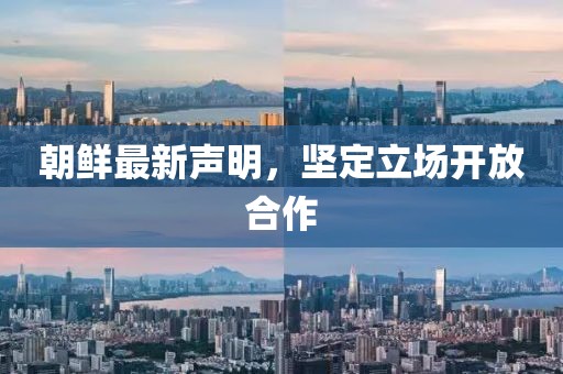 朝鲜最新声明，坚定立场开放合作