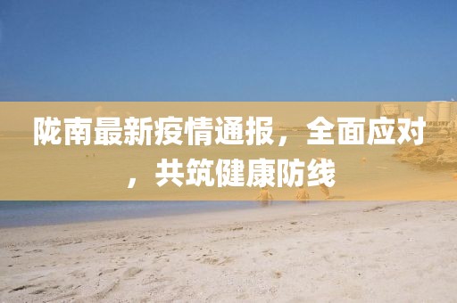陇南最新疫情通报，全面应对，共筑健康防线