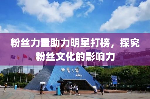 粉丝力量助力明星打榜，探究粉丝文化的影响力