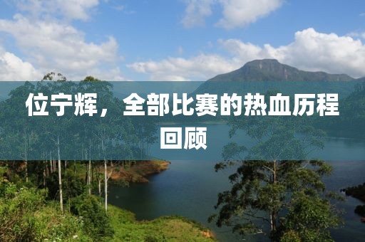 位宁辉，全部比赛的热血历程回顾