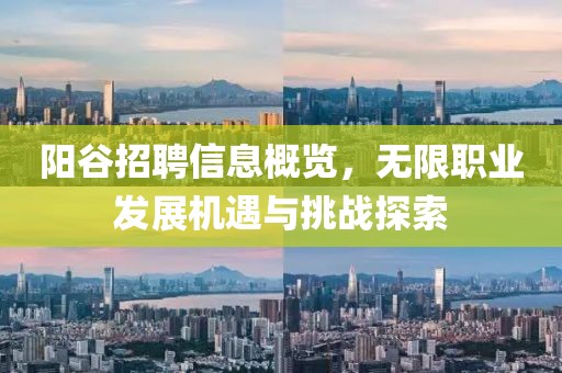 阳谷招聘信息概览，无限职业发展机遇与挑战探索