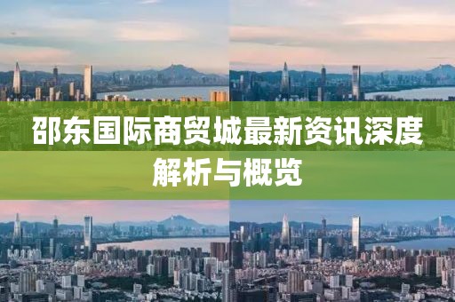 邵东国际商贸城最新资讯深度解析与概览