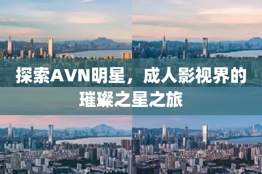探索AVN明星，成人影视界的璀璨之星之旅