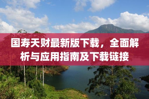 国寿天财最新版下载，全面解析与应用指南及下载链接