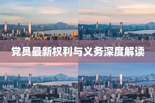 党员最新权利与义务深度解读