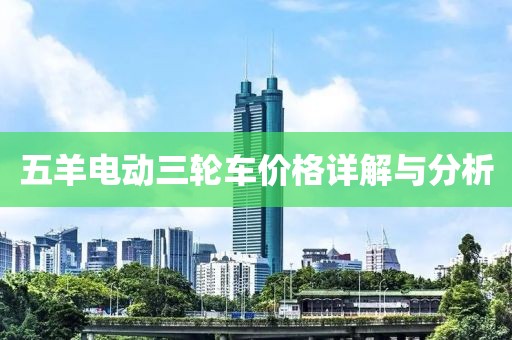 五羊电动三轮车价格详解与分析