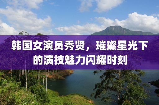 韩国女演员秀贤，璀璨星光下的演技魅力闪耀时刻
