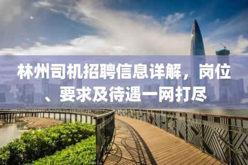 林州司机招聘信息详解，岗位、要求及待遇一网打尽