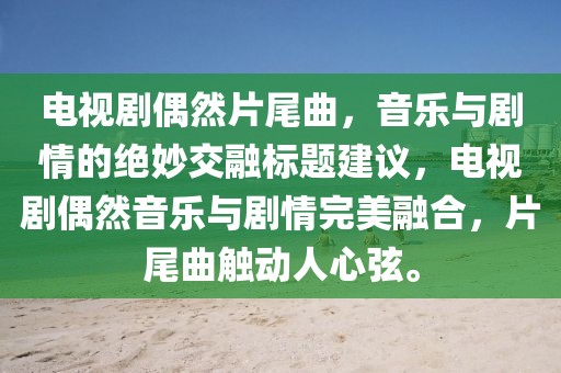 电视剧偶然片尾曲，音乐与剧情的绝妙交融标题建议，电视剧偶然音乐与剧情完美融合，片尾曲触动人心弦。