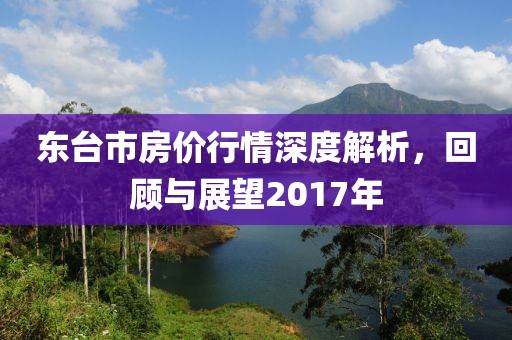 东台市房价行情深度解析，回顾与展望2017年