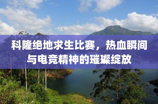 科隆绝地求生比赛，热血瞬间与电竞精神的璀璨绽放