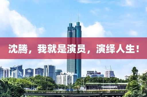 沈腾，我就是演员，演绎人生！