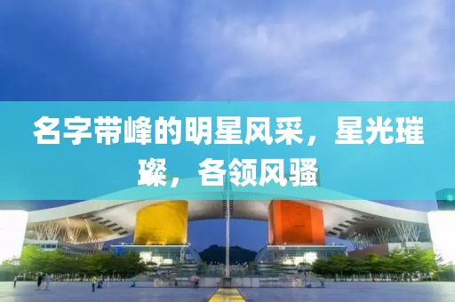 名字带峰的明星风采，星光璀璨，各领风骚