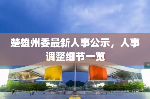 楚雄州委最新人事公示，人事调整细节一览