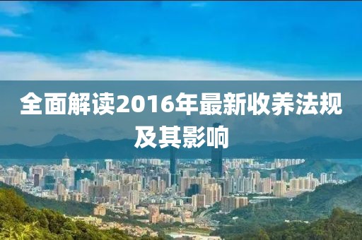 全面解读2016年最新收养法规及其影响